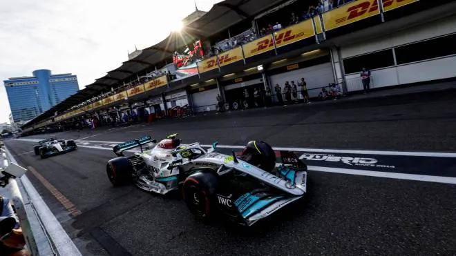La Mercedes di Lewis Hamilton (Ansa)