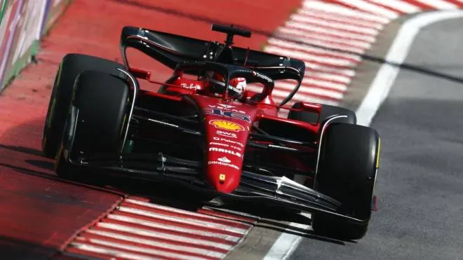 MONTREAL, QUEBEC - JUNE 17: Charles Leclerc of Monaco driving the (16) Ferrari F1-75 on track during practice ahead of the F1 Grand Prix of Canada at Circuit Gilles Villeneuve on June 17, 2022 in Montreal, Quebec.   Clive Rose/Getty Images/AFP
== FOR NEWSPAPERS, INTERNET, TELCOS & TELEVISION USE ONLY ==