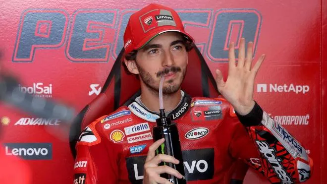 Ducati Lenovo Team Italian rider Francesco Bagnaia sits in his box during during the third free practice for the MotoGP German motorcycle Grand Prix at the Sachsenring racing circuit in Hohenstein-Ernstthal near Chemnitz, eastern Germany, on June 18, 2022. (Photo by Ronny Hartmann / AFP)