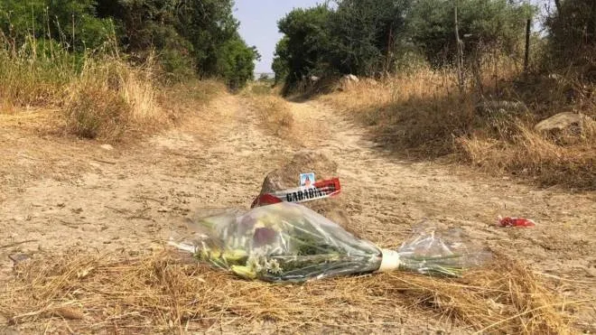 Il punto in cui Massimo Deidda, l'allevatore di 63 anni � stato trovato morto nel suo terreno in contrada Aureddus, a Gergei nel sud Sardegna, paese dove abitava, 21 giugno 2022. ANSA/ MANUEL SCORDO