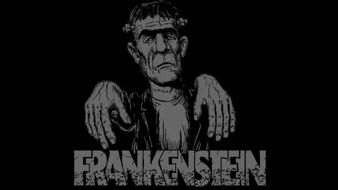 Un disegno ispirato al mostro di Frankenstein