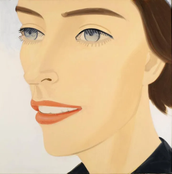 ’Libby’, olio su tela del 1991, ritrae una delle donne eternamente giovani di Alex Katz. Nato a New York nel 1927, rielabora i riferimenti della cultura di massa