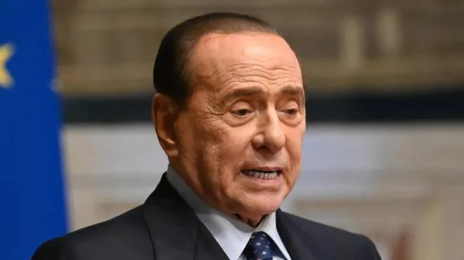 Forza Italia party and UDC party delegates, Silvio Berlusconi,  hold a press conference after a meeting with premier-designate Mario Draghi at the Lower House in Rome, Italy, 09 February 2021.&nbsp; ANSA/ALESSANDRO DI MEO �? POOL