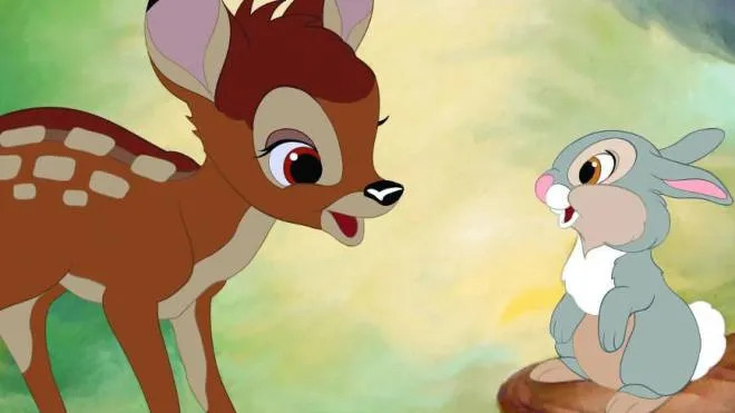 Una scena di “Bambi“, il cartone animato Disney del ’42 diretto da David Hand