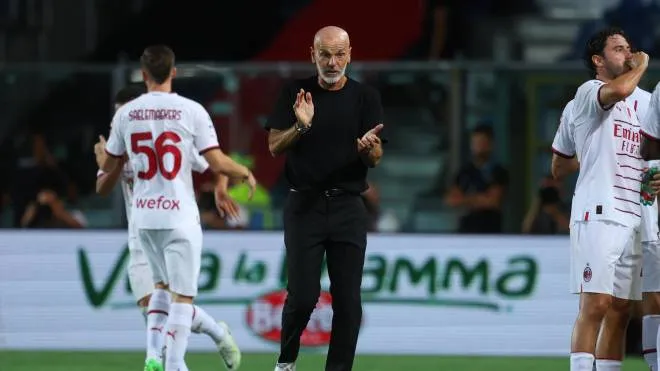 Milan's coach Stefano Pioli after goal 1-1 during the Italian Serie A soccer match Atalanta BC vs AC Milan at the Gewiss Stadium in Bergamo, Italy, 21 August 2022.
ANSA/PAOLO MAGNI