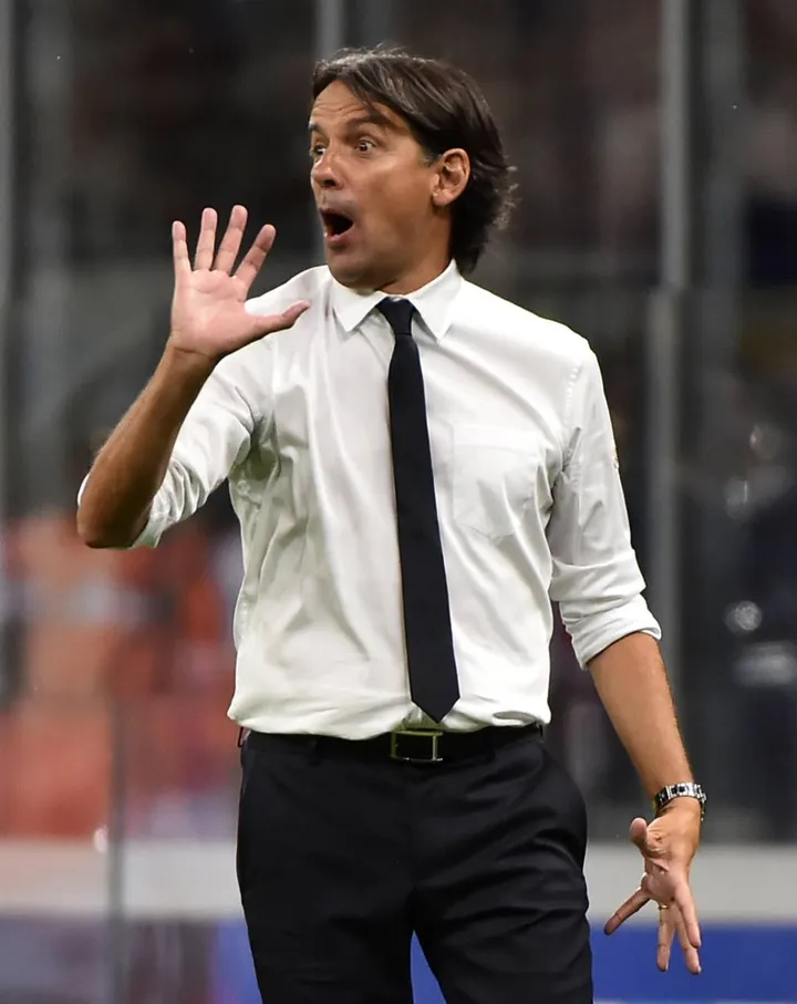 Simone Inzaghi, 46 anni: il tecnico dell’Inter ha giocato nella Lazio per dieci stagioni e l’ha allenata per sei prima di approdare a Milano nel 2021