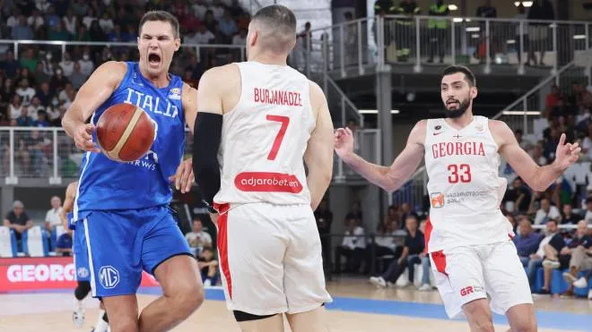 Italy's Danilo Gallinari injury during the FIBA World Cup qualifiers basket match Italy vs Georgia at the Palaleonessa Arena in Brescia, Italy, 27 August 2022.
ANSA/SIMONE VENEZIA