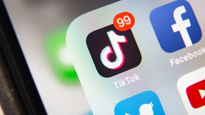 L'app di TikTok su smartphone