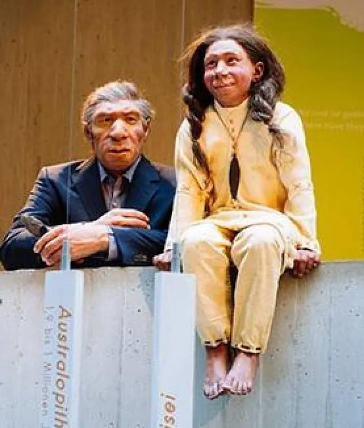 Un’installazione al Neanderthal Museum di Mettmann, in Germania