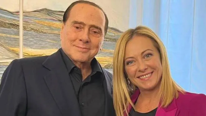Silvio Berlusconi, 86 anni, e Giorgia Meloni, 45, dopo il vertice di ieri