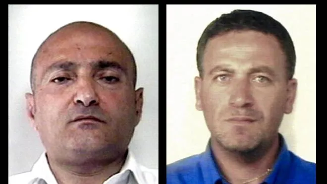 In foto segnaletiche Bruno Petrone (s) e Luigi Tedeschi, i due banditi uccisi a Ercolano (Napoli), in un tentativo di rapina ai danni di un commerciante, il 7 ottobre 2015. ANSA/ CIRO FUSCO