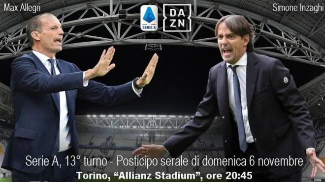 Juve-Inter domani a Torino