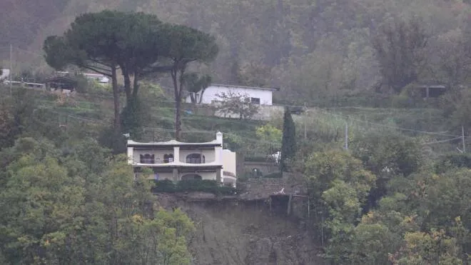The house collapsed by the landslide in Casamicciola Ischia, 26 November 2022. This morning in Casamicciola Terme, on the island of Ischia, a landslide originated from the top of the Epomeo mountain at a height of about 780 meters. ANSA/ CIRO FUSCO