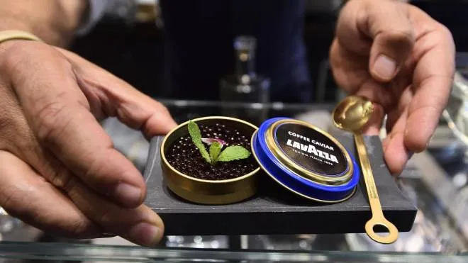 Il Coffee Caviar, una specialità Lavazza di caffè design durante l'inaugurazione del primo Flagship Store Lavazza. Milano, 19 Settembre 2017. ANSA/FLAVIO LO SCALZO