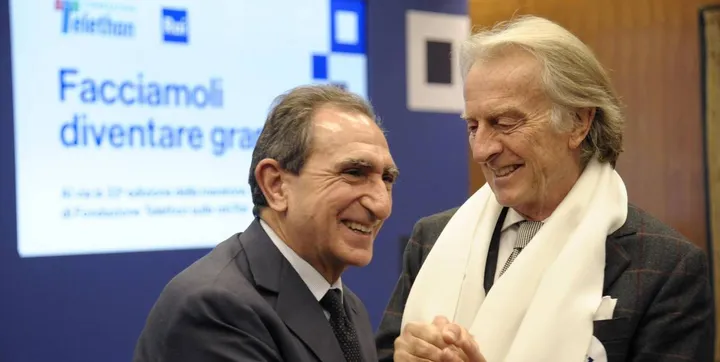 L’ad Rai Carlo Fuortes e il presidente di Fondazione Telethon Luca Cordero. di Montezemolo