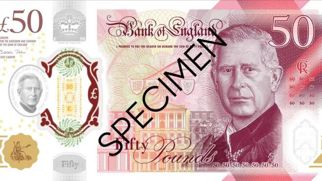 epa10374602 A handout image made available by the Bank of England on 20 December 2022, shows the new 50 pounds (57.25 euros) note featuring a portrait of King Charles III. This and other notes featuring the King's portrait will go into circulation by the middle of 2024 after the royal household requested that the environmental and financial impact of the change be kept to a minimum. The Bank will print new banknotes to replace those that are worn or when additional notes are required.  EPA/The Bank of England HANDOUT HANDOUT/MANDATORY CREDIT/EDITORIAL USE ONLY/NO SALES HANDOUT EDITORIAL USE ONLY/NO SALES