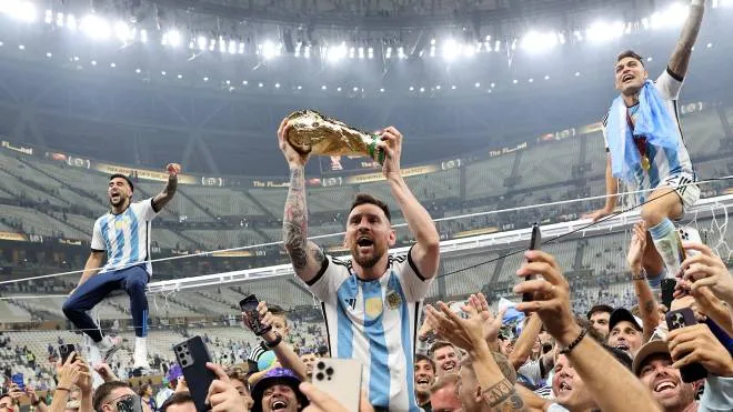 La festa di Messi e dell'Argentina