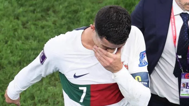 Cristiano Ronaldo dopo l'eliminazione dallo scorso Mondiale 