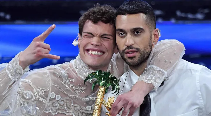 Blanco, 20 anni da compiere a febbraio,. e Mahmood, 30, vincitori di Sanremo 2022