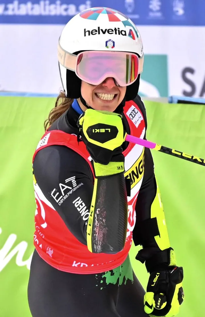 Marta Bassino seconda ieri in Slovenia