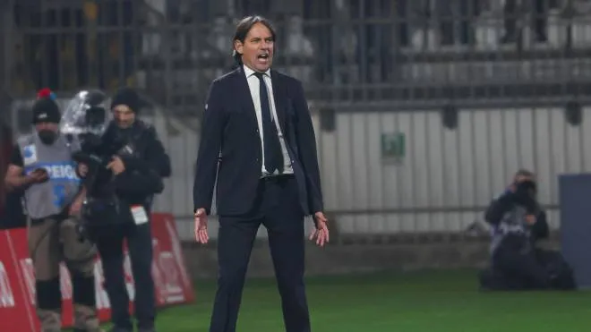FC Inter Milan's coach Simone Inzaghi during the Italian Serie A soccer match between AC Monza and FC Inter Milan at U-Power Stadium in Monza, Italy, 7 January 2023. ANSA / ROBERTO BREGANI