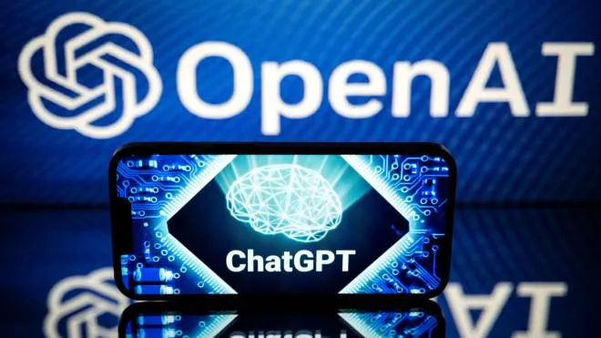 This picture taken on January 23, 2023 in Toulouse, southwestern France, shows screens displaying the logos of OpenAI and ChatGPT. - ChatGPT is a conversational artificial intelligence software application developed by OpenAI. (Photo by Lionel BONAVENTURE / AFP)