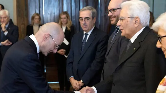 - Il Presidente della Repubblica Sergio Mattarella con Fabio Pinelli, nuovo giudice della Consiglio Superiore della Magistratura