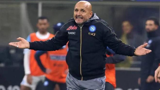 Napoli�?s coach Luciano Spalletti reacts during the Italian serie A soccer match between FC Inter  and Napoli at Giuseppe Meazza stadium in Milan, 4 January 2023.
ANSA / MATTEO BAZZI