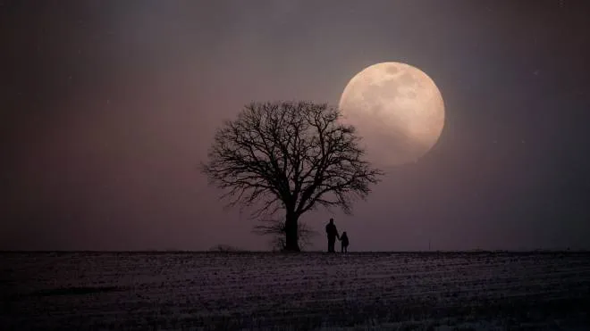 Luna piena in inverno