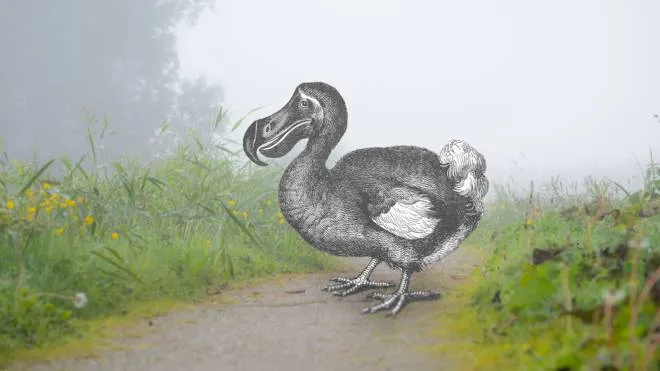 Un dodo in una stampa d'epoca