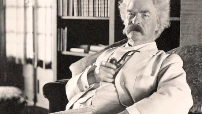 Mark Twain (1835-1910), autore, fra le altre opere, di. “Le avventure di Tom Sawyer“