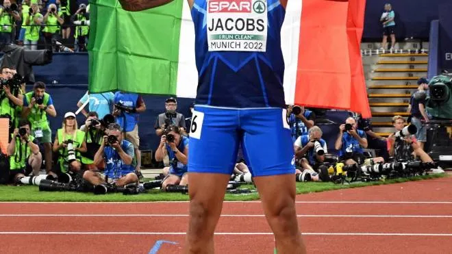 Marcell Jacobs ha vinto i 100 al campionato Europeo di Monaco il 16 agosto