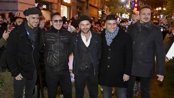 Italian band Moda' arrive on the green carpet prior the start of the 73rd Sanremo Italian Song Festival, in Sanremo, Italy, 06 February 2023. The music festival will run from 07 to 11 February 2023.   ANSA/RICCARDO ANTIMIANI