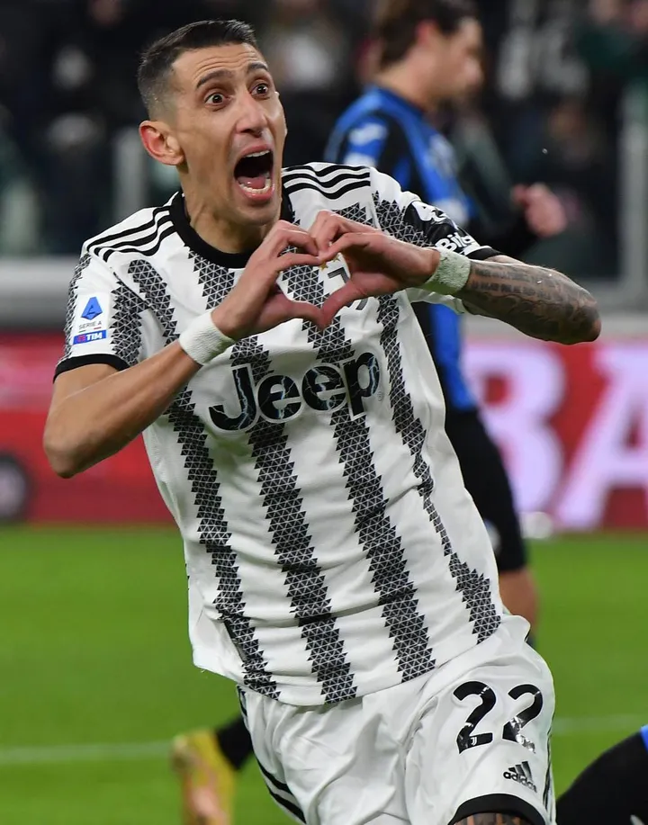 Angel Di Maria, 35 anni, è il giocatore della Juventus con più presenze nei tornei internazionali: ben 123. Stasera sarà nel tridente d’attacco