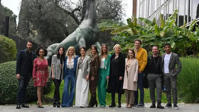 Il cast della serie televisiva Rai ''Sei donne - Il mistero di Leila'', Roma, 23 febbraio 2023. ANSA/ETTORE FERRARI
