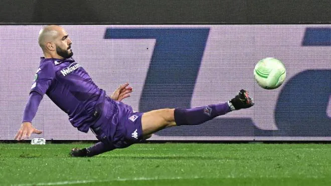 Fiorentina's Italian midfielder Riccardo Saponara in action during the UEFA Europa Conference League play-off soccer match between Fiorentina and Sporting de Braga at Artemio Franchi Stadium in Florence, Italy, 23 February 2023
ANSA/CLAUDIO GIOVANNINI