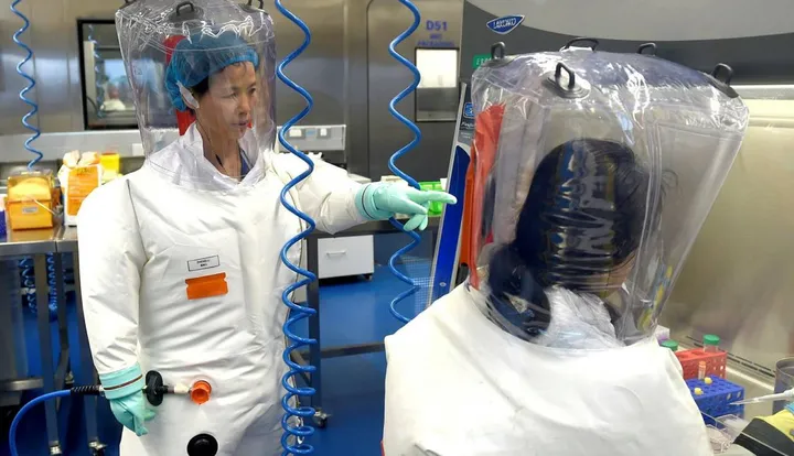 Alcuni virologi cinesi al lavoro nel laboratorio di Wuhan, la struttura da cui potrebbe essere sfuggito il virus del Covid