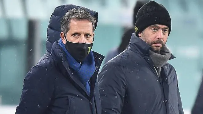 Juventus�? Fabio Paratici and Andrea Agnelli during the italian Serie A soccer match Juventus FC vs Torino FC at the Allianz Stadium in Turin, Italy, 5 December 2020 ANSA/ALESSANDRO DI MARCO
