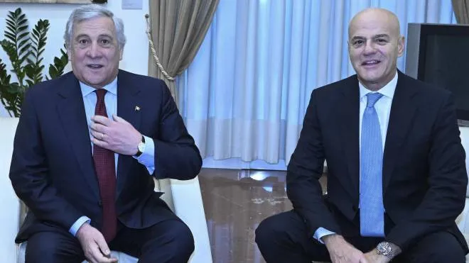 Il ministro degli Affari Esteri e della Cooperazione Internazionale, Antonio Tajani. e. Claudio Descalzi, ad Eni