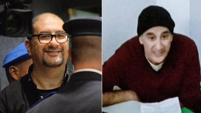 Una combo con due foto di Alfredo Cospito. A sinistra una foto scattata nell'ottobre del 2013, e a destra un'immagine del dicembre 2022. 
ANSA