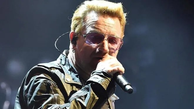 Bono Vox, leader of Irish rock band U2, performs at 'Pala Alpitour', Turin, during their European Tour first stage, 4 September 2015. ANSA/ALESSANDRO DI MARCO