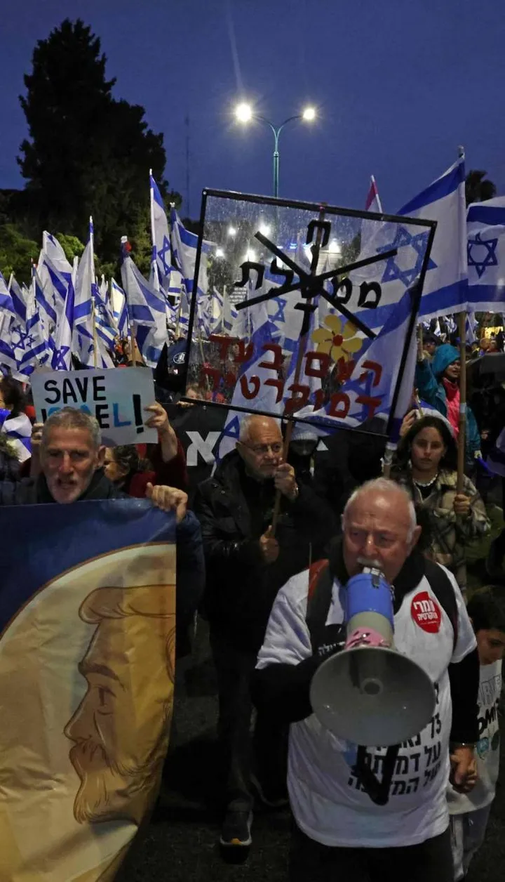 Una delle manifestazioni tenutesi ieri in Israele