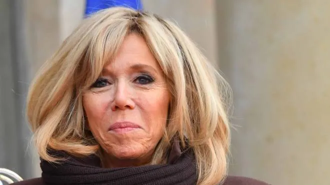President Emmanuel Macron’s wife Brigitte Macron welcomes the world leaders at the Elysee Palace in Paris, France, on December 12, 2017, as part of the One Planet Summit. The French President and his wife Brigitte Macron hosts 50 world leaders for the ‘One Planet Summit’ at the Elysee presidential Palace.