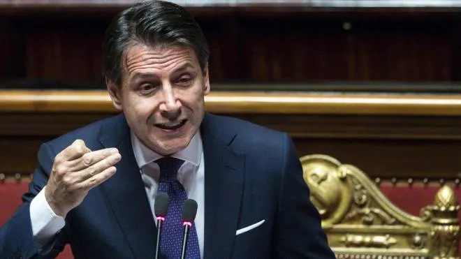 Italian premier Giuseppe Conte addresses the Senate asking it to put its confidence in his 5-Star Movement/League coalition government in Rome, Italy, 05 June 2018. New Italian Prime Minister Giuseppe Conte is leading a coalition government made between the anti-establishment Five Star Movement (M5S) and the right-wing League. ANSA/ANGELO CARCONI