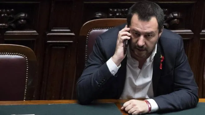 Il vicepremier e ministro dell'Interno Matteo Salvini durante le Dichiarazioni di Voto finale per il Dl Sicurezza. Roma, 28 novembre 2018. ANSA/CLAUDIO PERI