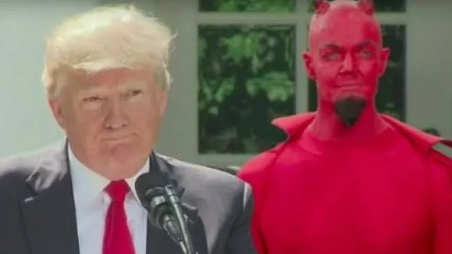 Trump e il diavolo (da Twitter)
