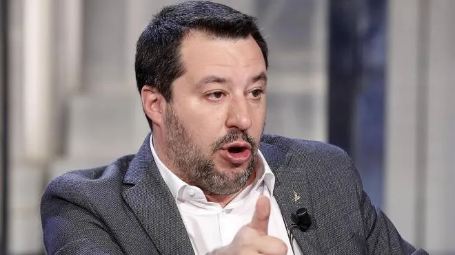 Matteo Salvini, vice premier e ministro dell'Interno, durante la trasmissione televisiva 'Porta a Porta' in onda su Rai Uno, Roma, 31 gennaio 2019. ANSA/RICCARDO ANTIMIANI