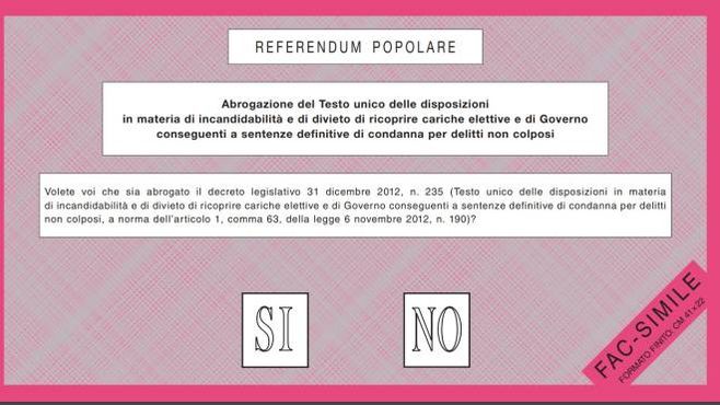 Referendum: il quesito numero 1 sull&#39;abrogazione della legge Severino