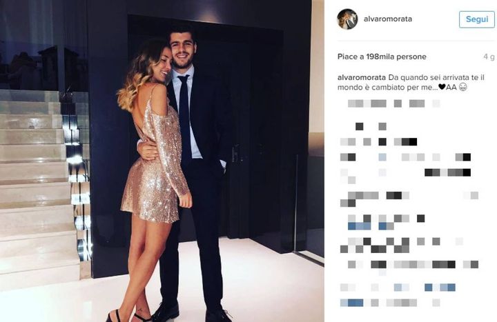 Alice Campello e Alvaro Morata su Instagram