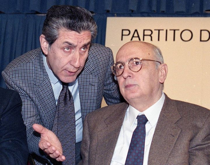 Con Napolitano al convegno Pds (Ansa, 1992)